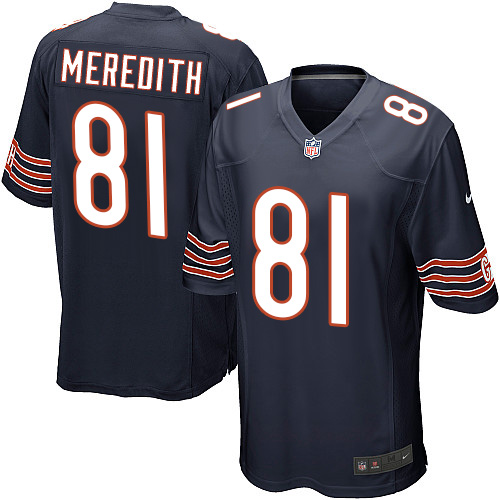 Men's Nike Chicago Bears #81 Cameron Meredith Game Navy Blue Team Color ...